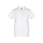 Obrázek Dětské polo tričko s krátkým rukávem (unisex). Bílá barva 2 - bílá