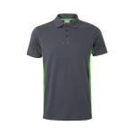Obrázek  Dvoubarevná piké polokošile (180 g/m?), krátký rukáv, z bavlny (60 %) a polyesteru (40 %) 2XL - šedá/zelená
