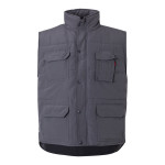 Obrázek Polstrovaná vesta s mnoha kapsami (220 g/m?) z polyesteru (100 %) 2XL - šedá