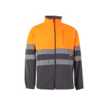 Obrázek Dvoubarevná fleecová bunda (280 g/m?), z polyesteru (100 %) XL - šedá/oranžová