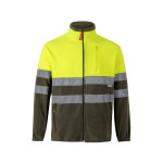 Obrázek Dvoubarevná fleecová bunda (280 g/m?), z polyesteru (100 %) XL - vojenská zelená/žlutá