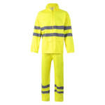 Obrázek Oblek do deště (130 g/m?), z polyesteru (100 %) s PU zátěrem 3XL - fluorescenční žlutá