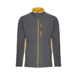 Obrázek Dvoubarevná fleecová bunda (220 g/m?) z polyesteru (100 %) 2XL - šedá/žlutá
