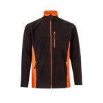 Obrázek Dvoubarevná fleecová bunda (220 g/m?) z polyesteru (100 %) 2XL - černá/oranžová