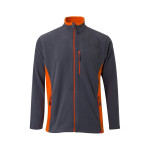Obrázek Dvoubarevná fleecová bunda (220 g/m?) z polyesteru (100 %) 2XL - šedá/oranžová