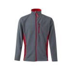 Obrázek Dvoubarevná fleecová bunda (220 g/m?) z polyesteru (100 %) 2XL - šedá/červená