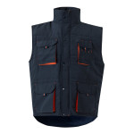 Obrázek  Vycpaná vesta, dvoubarevná, vícekapsová (120 g/m?), z polyesteru (100 %) 3XL - modrá/oranžová