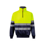 Obrázek Dvoubarevná mikina (300 g/m?) z polyesterového fleecu (100 %) 3XL - modrá/žlutá