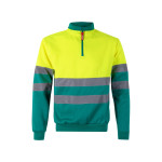 Obrázek  Dvoubarevná mikina (300 g/m?) z polyesterového fleecu (100 %) 3XL - zelená/žlutá