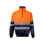 Obrázek  Dvoubarevná mikina (300 g/m?) z polyesterového fleecu (100 %) M - modrá/oranžová