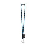 Obrázek  SET Lanyard TUBE Long (? 7 mm) s karabinou ve tvaru D 55 mm a bezpečnostní sponou ? 7 mm - černá/královská modrá