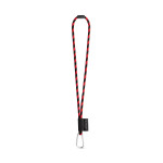 Obrázek  SET Lanyard TUBE Long (? 7 mm) s karabinou ve tvaru D 55 mm a bezpečnostní sponou ? 7 mm - černá/červená