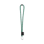 Obrázek  SET Lanyard TUBE Long (? 7 mm) s karabinou ve tvaru D 55 mm a bezpečnostní sponou ? 7 mm - černá/zelená