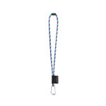 Obrázek  SET Lanyard TUBE Long (? 7 mm) s karabinou ve tvaru D 55 mm a bezpečnostní sponou ? 7 mm - fialová/světle modrá