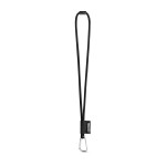 Obrázek  SET Lanyard TUBE Long (? 7 mm) s karabinou ve tvaru D 55 mm a bezpečnostní sponou ? 7 mm - bílá/světle modrá