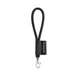 Obrázek SET Lanyard TUBE Short (? 7 mm) s karabinou 9 mm - 300 - černá