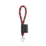 Obrázek SET Lanyard TUBE Short (? 7 mm) s karabinou 9 mm - černá/červená
