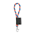 Obrázek SET Lanyard TUBE Short (? 7 mm) s karabinou 9 mm - fluorescenční oranžová/královská modrá