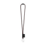 Obrázek SET Lanyard NAUTIC Long (? 7 mm) s karabinou ve tvaru D 55 mm a bezpečnostní sponou ? 7 mm - černá/červená