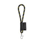 Obrázek SET Lanyard NAUTIC Short (? 7 mm) s karabinou 9 mm - černá/žlutá