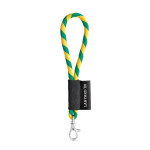 Obrázek SET Lanyard TUBE Short (? 7 mm) s karabinou 9 mm - žlutá/zelená