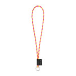 Obrázek SET Lanyard TUBE Long (? 7 mm) s kroužkem ? 32 mm - fluorescenční žlutá/fluorescenční růžová