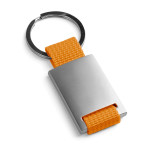 Obrázek Klíčenka z kovu a popruhu - oranžová