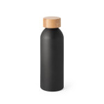 Obrázek  Hliníková láhev s bambusovým víčkem 550 ml - černá