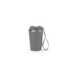 Obrázek Cestovní hrnek z nerezové oceli (90 % recyklované) a vnější stěnou z PP, s matným povrchem 440 ml - šedá