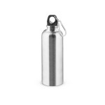 Obrázek  Jednostěnná nerezová láhev s karabinou 550 ml - saténově stříbrná