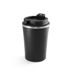 Obrázek Cestovní hrnek z nerezové oceli s keramickým vřnitřkem, až 470 ml - černá