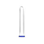 Obrázek SADA SUBLIMAČNÍ ŠŇŮRKA NA NÁHRADNÍ DÍLO II (20 mm) Duo z recyklovaného polyesteru (100% rPET) se silikonovými držáky na kelímky - 303 - modrá