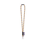 Obrázek SET Lanyard TUBE Long (? 7 mm) s karabinou 9 mm a bezpečnostní sponou ? 7 mm - 300 - černá