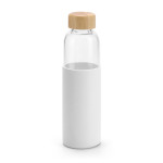 Obrázek  Láhev z bambusu a borosilikátového skla 600 ml - bílá