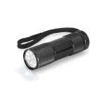 Obrázek  Hliníková svítilna s 9 LED diodami - černá