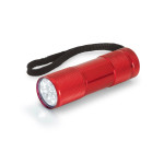 Obrázek  Hliníková svítilna s 9 LED diodami - červená