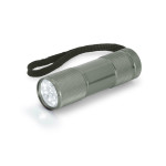 Obrázek  Hliníková svítilna s 9 LED diodami - ocelově šedá