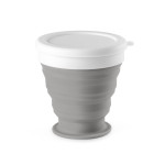 Obrázek Skládací cestovní kelímek ze silikonu a PP 250 ml - světle šedá