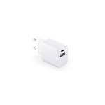 Obrázek Napájecí adaptér s portem USB-A 18W a USB-C 20W ve recyklovaného ABS (100% rABS) - bílá