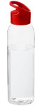 Obrázek Transparentní láhev s červeným víčkem, 650 ml