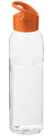 Obrázek Transparentní láhev s oranžovým víčkem, 650 ml
