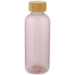 Obrázek Transp. růžová láhev z recykl. PET a bambusu 650 ml