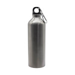 Obrázek Láhev 800 ml z nerez oceli s karabinou, stříbrná