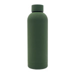 Obrázek Tm. zelená nerez. termoska 500 ml s pogum.povrchem