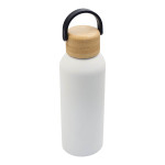 Obrázek Termoska 500 ml s bambus.víčkem a uchem, bílá