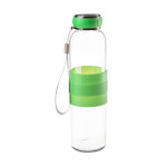 Obrázek Skleněná láhev 550ml, zelené silikon. doplňky