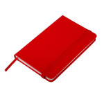 Obrázek Červený blok A6 s elastickou páskou, čtverečky