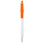 Obrázek Bílé kul. pero, rec. plast, oranžový klip, MN