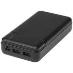 Obrázek Powerbanka z recykl. plastu 20 000 mAh, černá