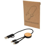 Obrázek Černý rychlonabíjecí 27W kabel 5v1, 30 cm, bambus